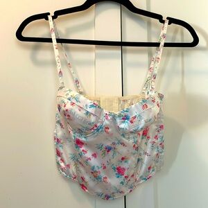 Vintage French Floral Bustier